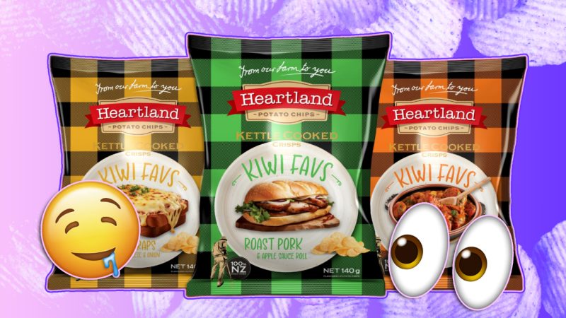 Heartland's launched ‘mousetrap’ chips and two other Kiwi Fav flavours so hello childhood