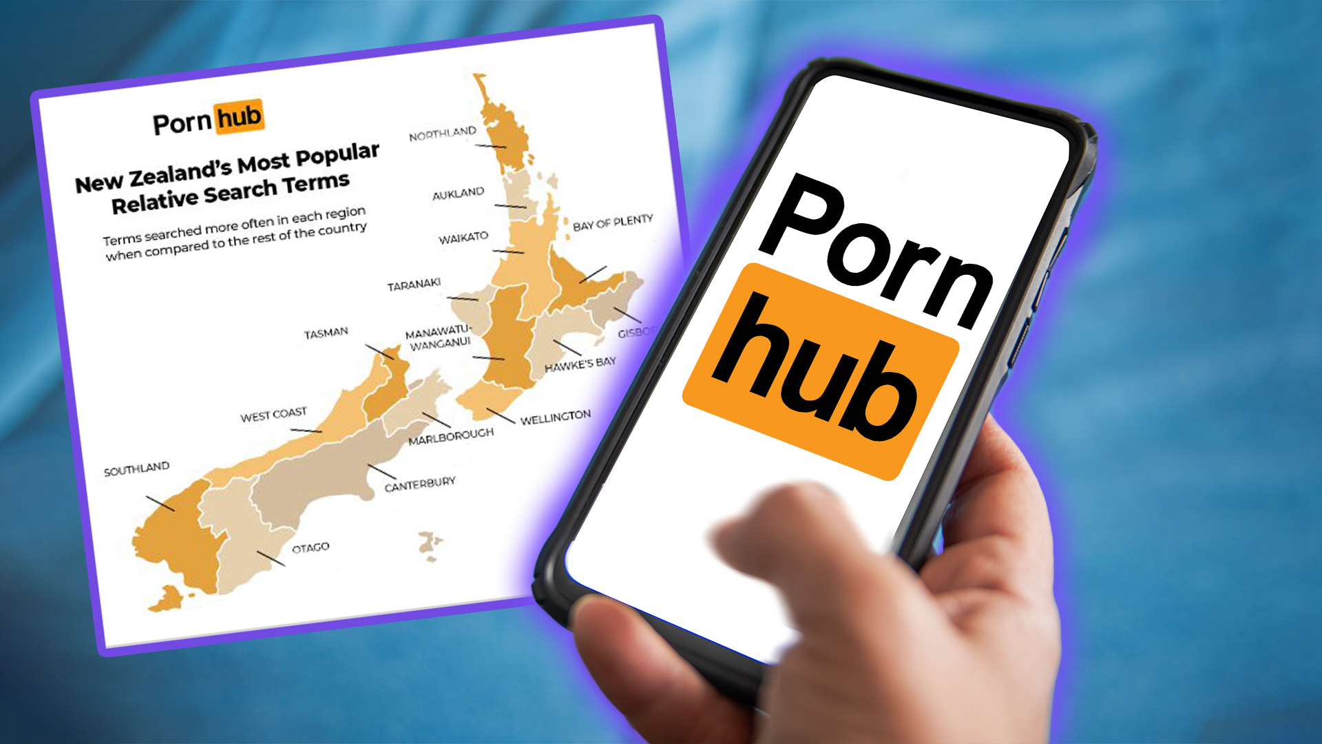PornHub has let slip each NZs region most popular search terms and some of yall are freaky
