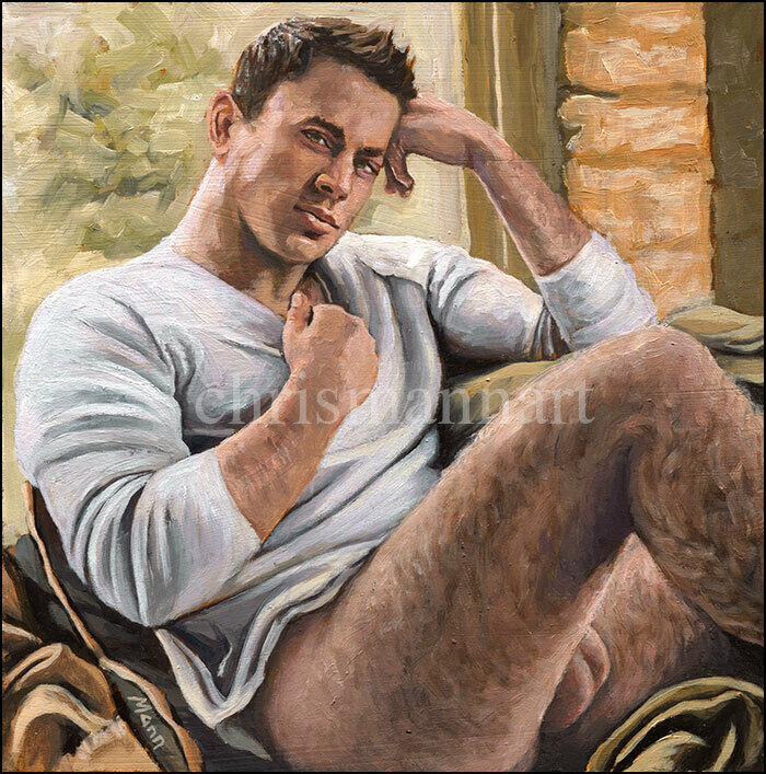 Oil painting of Channing Tatum’s ballsack selling for $700