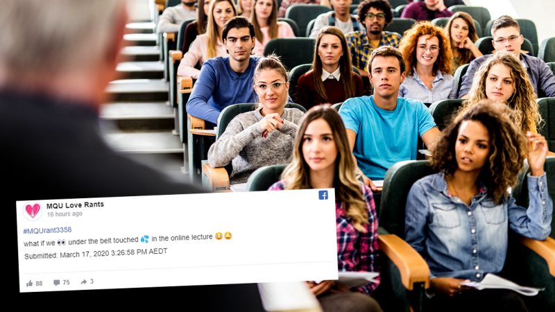 Listen to the moment uni lecturer catches student getting a handjob mid-lecture
