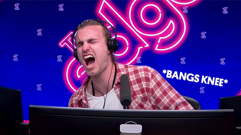 Jayden had a sneeze fest on air and ended up hurting himself