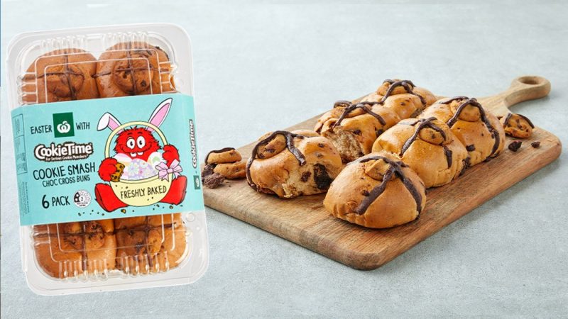 Cookie Time and Countdown drop 'Cookie Smash Choc Cross Buns' and that's my type of 6 pack
