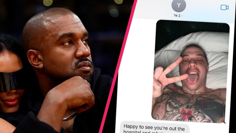Pete Davidson's gone F*K it and shared his text convo with Kanye West