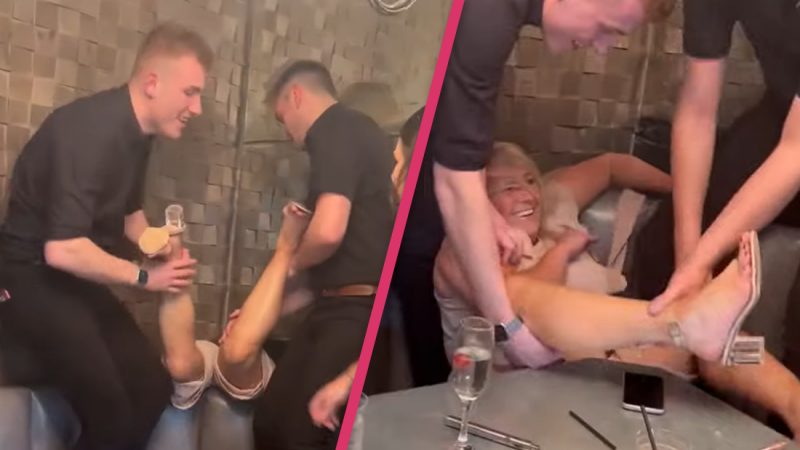 This woman got stuck behind a couch at a bottomless brunch & that'll be me this weekend