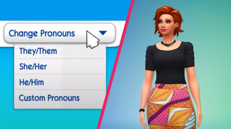 The Sims 4 has just been updated to include custom pronouns 