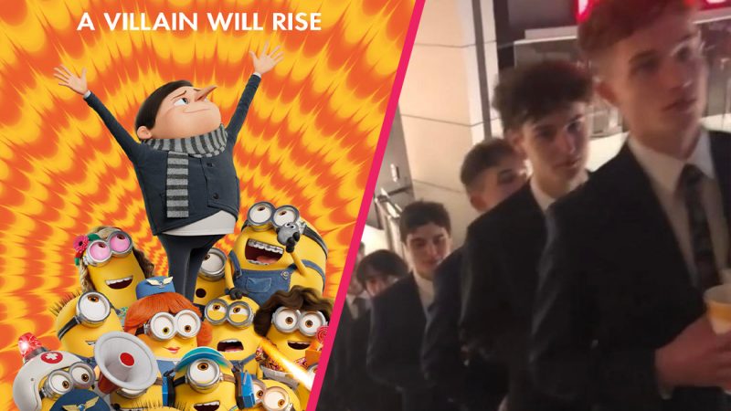 People are getting suited up to watch the new Minions movie and some are not happy