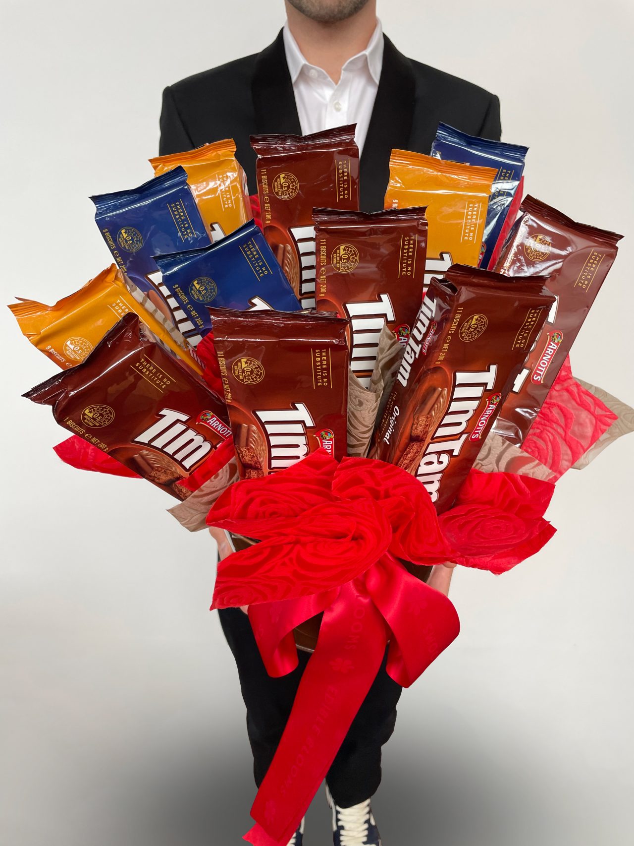 Tim Tam bouquets are a thing in NZ now so flowers can get fkd thanks