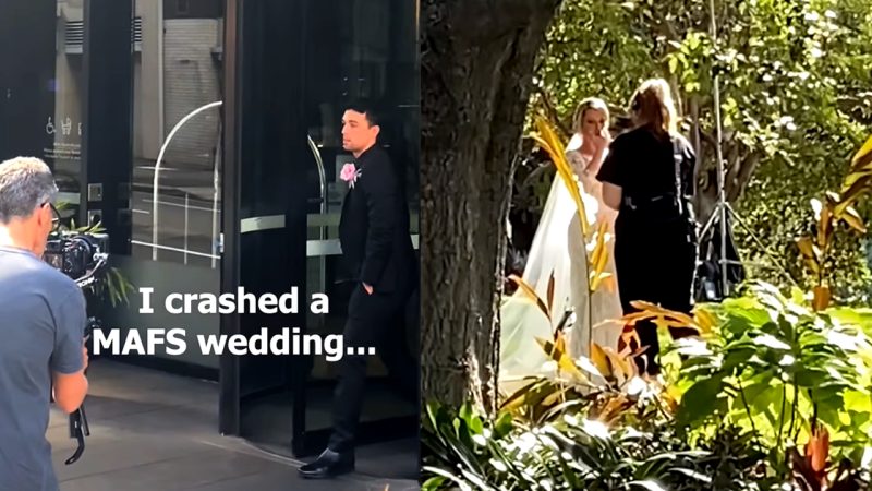 Cheeky reporter crashes the MAFS 2023 weddings and the producers get petty
