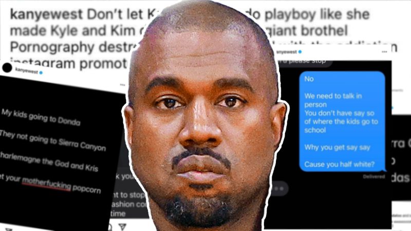 Kanye West shares private texts with Kim, says porn destroyed his family in new Insta rampage