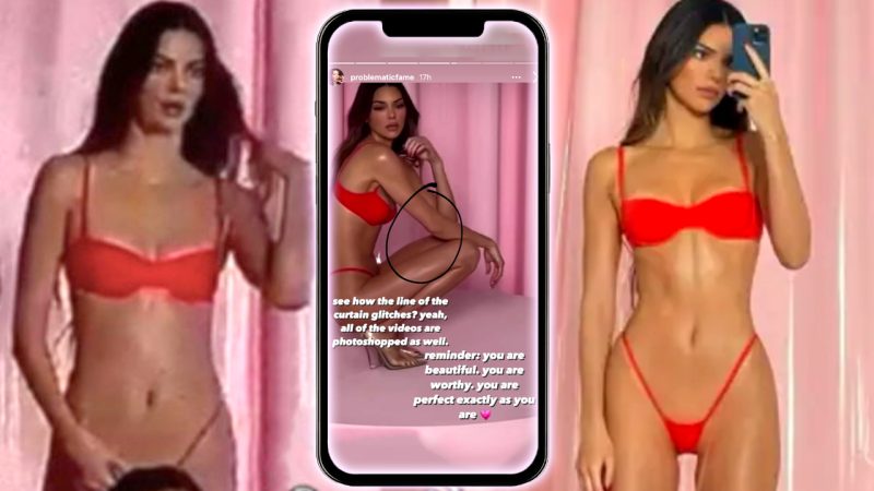 Kendall Jenner slammed for always photoshopping her bod and the diff between IG to IRL is wild
