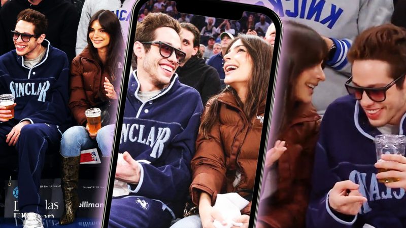 WATCH: Pete Davidson and Emily Ratajowski get cosy at NBA game in first public date