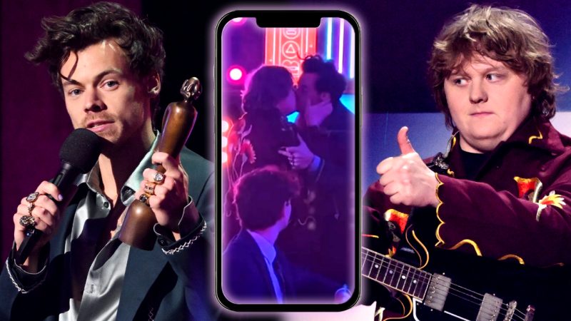 Harry Styles 'magical' kiss with Lewis Capaldi at the BRIT awards is a moment you have to see