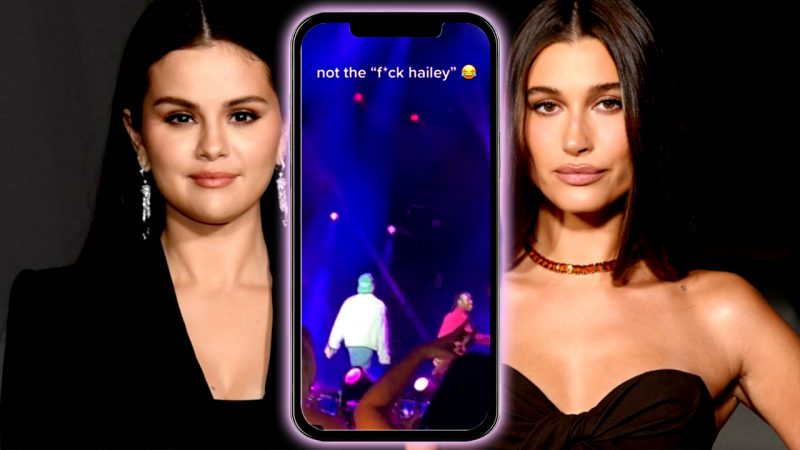 Fans chant nasty stuff about Hailey at Justin Bieber and even if you're team Selena it's cooked