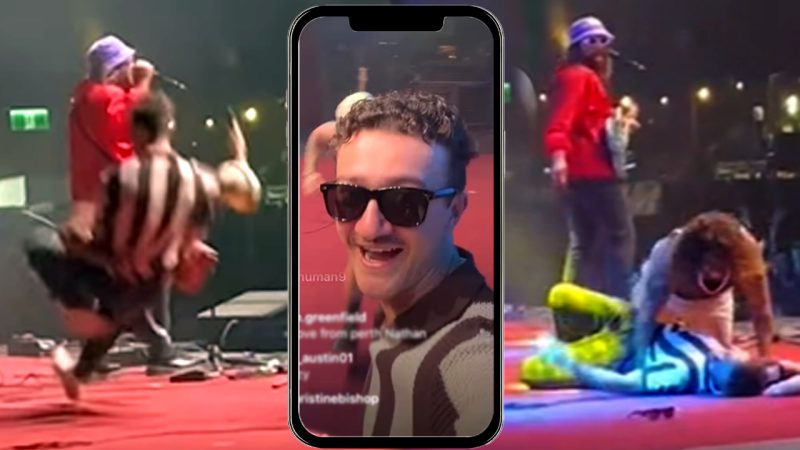 Video shows hilarious moment a Coterie brother tackles TikToker mid-show, and security who?