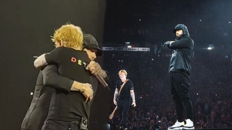Eminem joins Ed Sheeran on stage for surprise performance of 'Lose Yourself' in Detroit