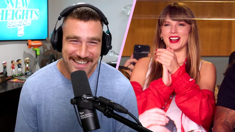  Taylor Swift’s new BF Travis Kelce can’t stop smiling talking about their hard-launch