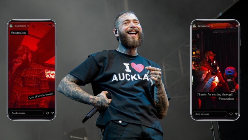 SPOTTED: Post Malone caught singing at Danny Doolan's in Auckland