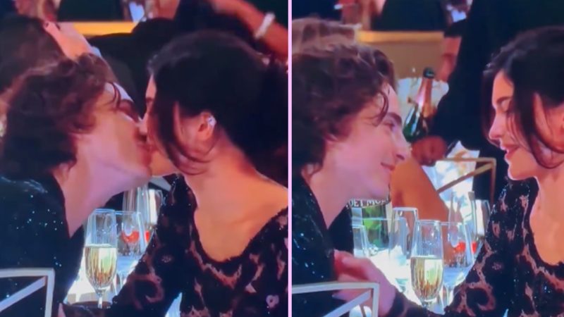 The Golden Globes live-stream is basically just Timothée Chalamet + Kylie Jenner's PDA and omfg