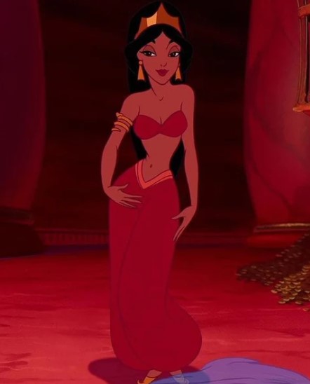 princess jasmine in red
