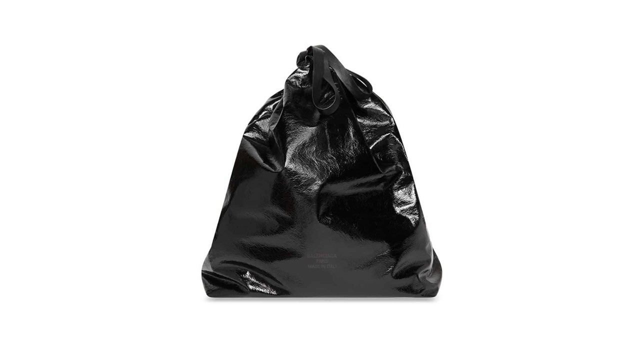 a picture of Balenciaga's trash pouch