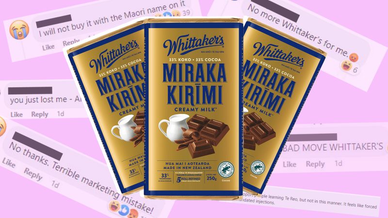 Whittakers releases te reo Māori choc and the ‘I’m not racist but…’ crowd are throwing a tanty