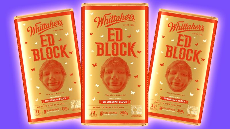 Ed Sheeran and Whittaker's fundraise the 'Ed Block' and a year's supply of chocolate