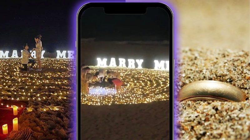 ‘Nightmare’: Aussie man messes up bougie beach proposal by dropping engagement ring in sand