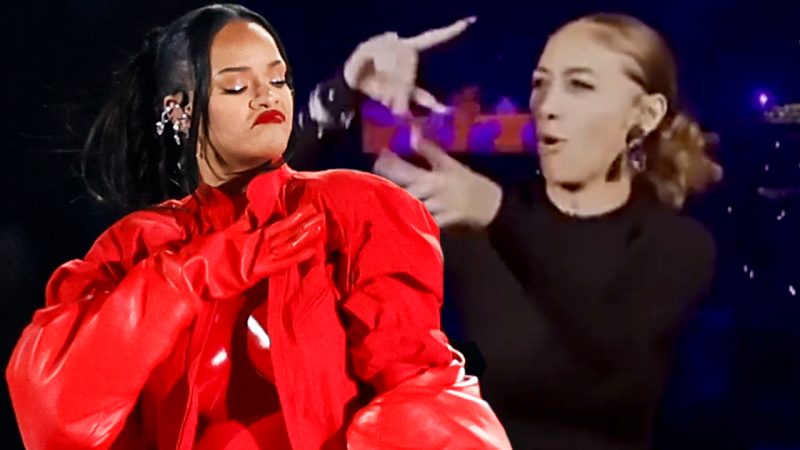 Who was Rihanna's sign language interpreter who totally took over the Super Bowl halftime show