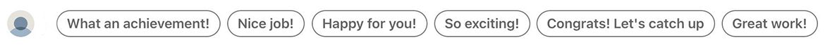 LinkedIn's automated responses. 