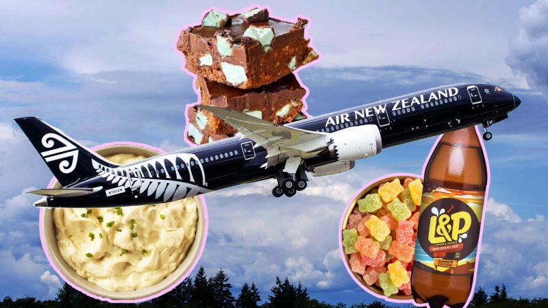 Air NZ is looking at serving kiwi onion dip, snifters slices, L&P gummies and more on flights