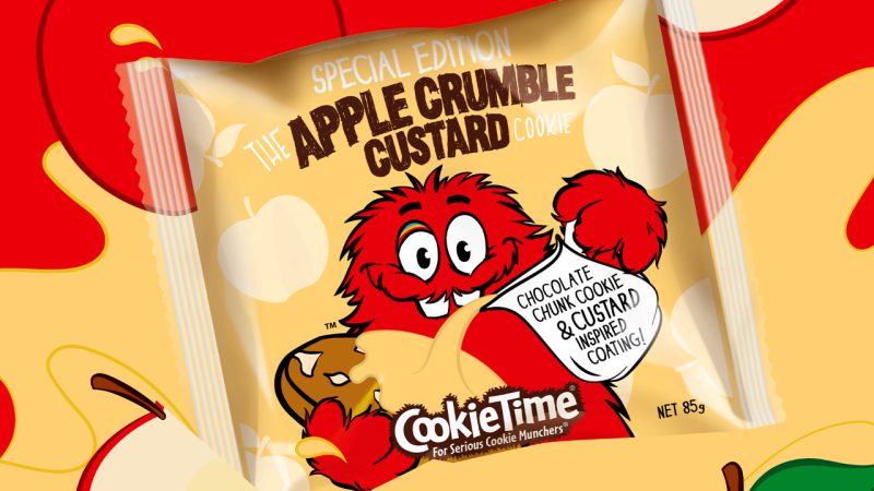 Cookie Time's new Apple Crumble Custard flave is throwing me back to mum's homemade cooking