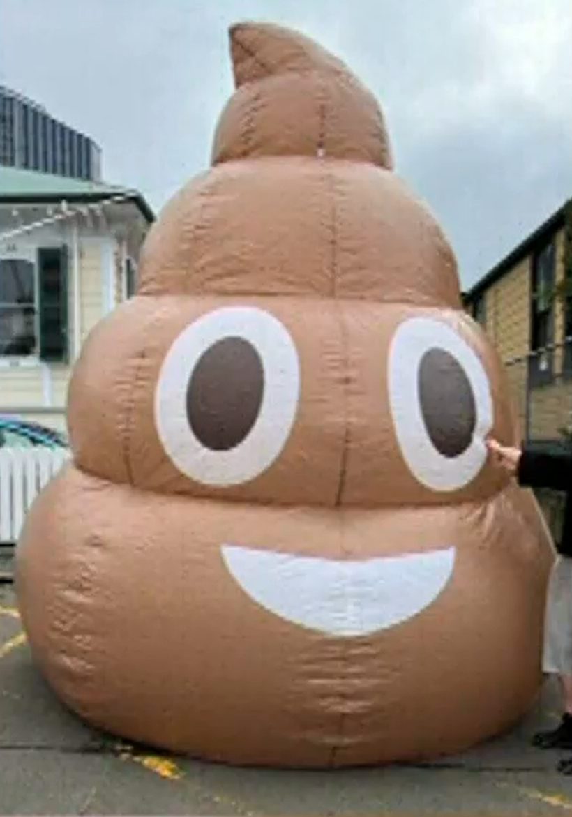 Poo-nelope the giant inflatable poo emoji