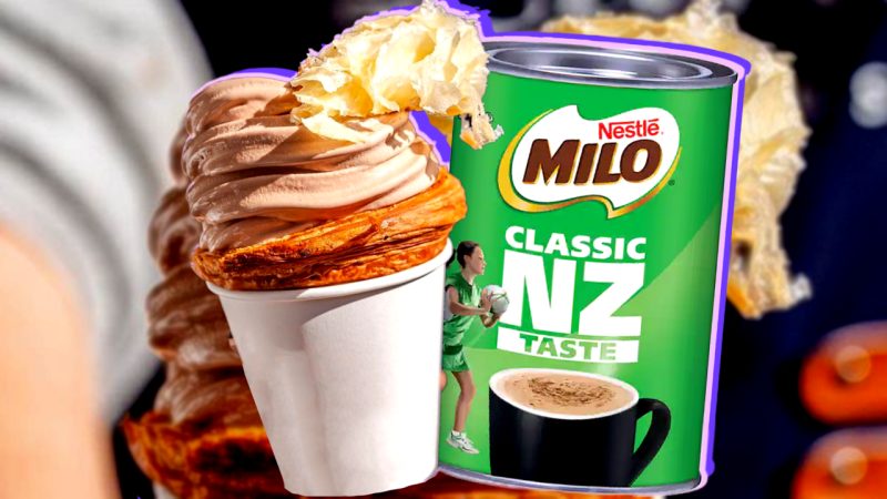 This NZ bakery is serving Milo ice cream in a croissant cone, and I can't stop drooling over it