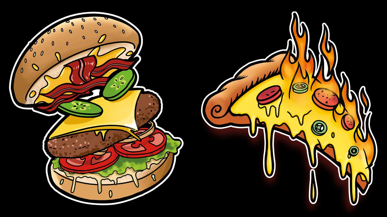 Doritos Burger and Pizza designs