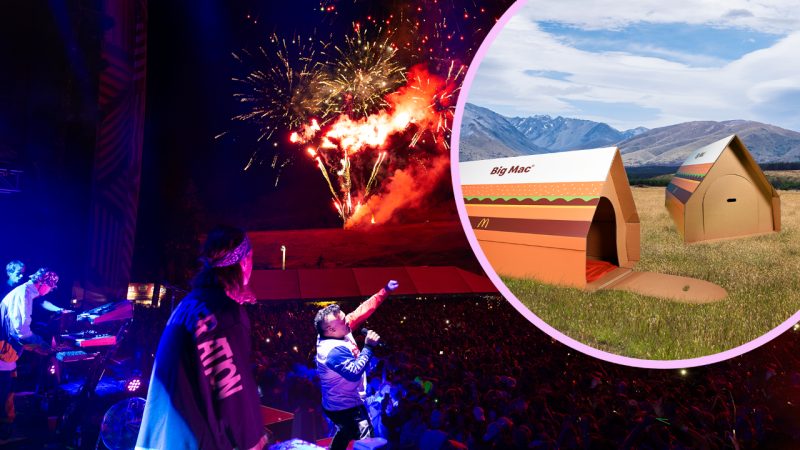Maccas is letting festie-goers stay in Big Mac inspired recyclable tents at R&A this year 