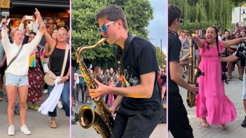 WATCH: Kiwi saxophonist hypes up hundreds of Queenstown tourists with Coldplay cover
