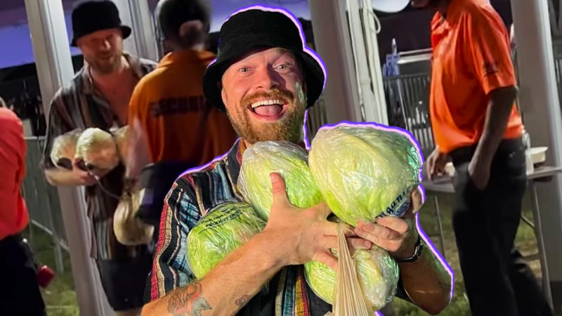These guys used literally just bags of lettuce to sneak into a festival and I am taking notes