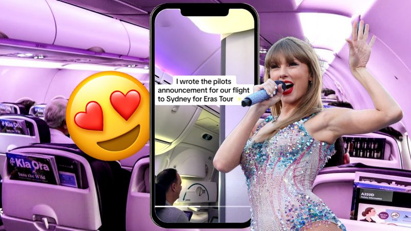 WATCH: A Swiftie convinced her Air NZ pilot to drop MAJOR Taylor Swift references in-flight