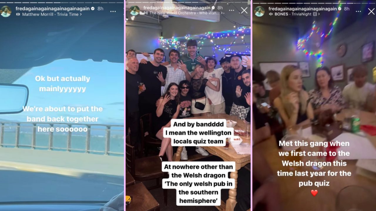 Fred Again meets up with Welly pub quiz team he met last year and the group chat is everything