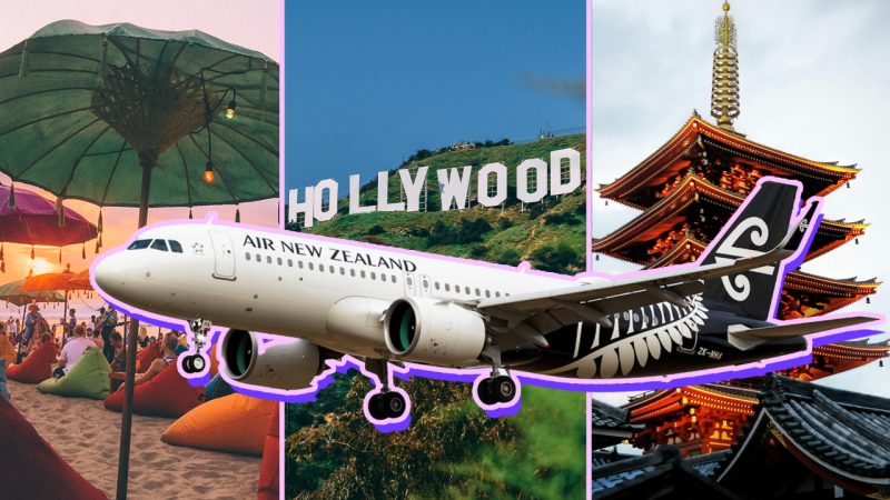 Air NZ has loads of cheap international flights to Bali, LA and Tokyo - but not for long